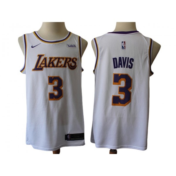 Los Angeles Lakers #3 Anthony Davis White Swingman Jersey