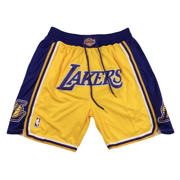 Los Angeles Lakers Just Don "Lakers" Gold Basketball Shorts