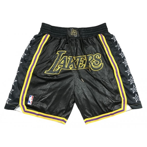 Los Angeles Lakers "Lakers" Black Snakeskin City Edition Basketball Shorts