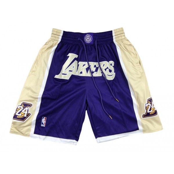 Los Angeles Lakers #24 Kobe Bryant "Lakers" Purple Hall of Fame Basketball Shorts