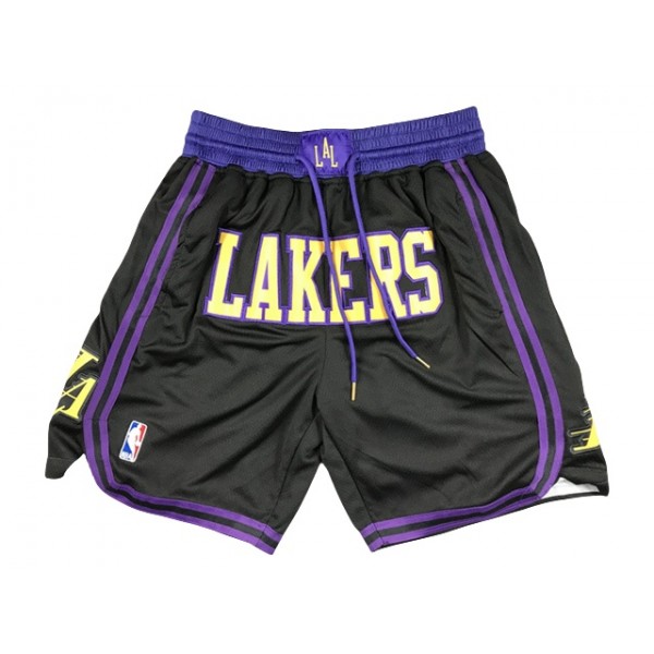 Los Angeles Lakers "Lakers" Black City Edition Basketball Shorts