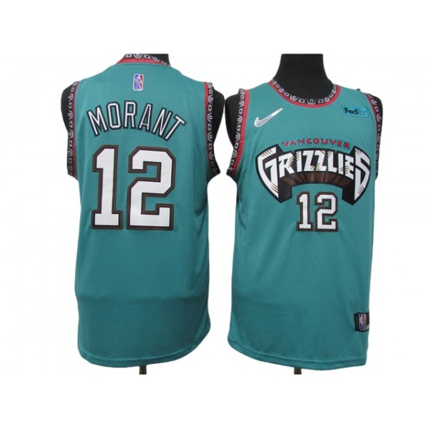 Memphis Grizzlies #12 Ja Morant Teal Classic Swingman Jersey