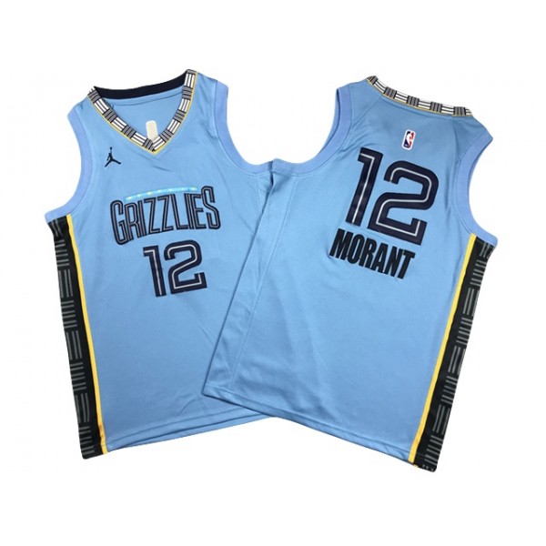 Memphis Grizzlies #12 Ja Morant Youth 2022-23 Light Blue Statement Edition Swingman Jersey