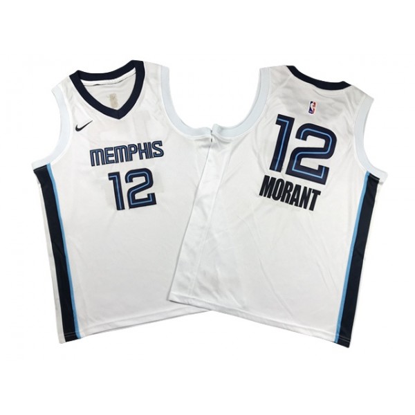 Memphis Grizzlies #12 Ja Morant Youth White Swingman Jersey