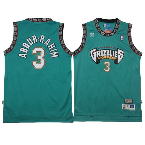 Vancouver Grizzlies #3 Shareef Abdur-Rahim Teal Hardwood Classics Jersey