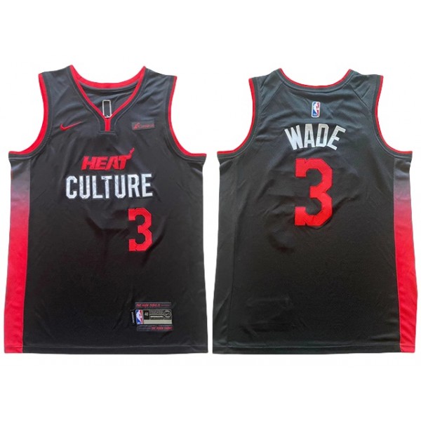 Miami Heat #3 Dwyane Wade 2023-24 Black City Edition Swingman Jersey