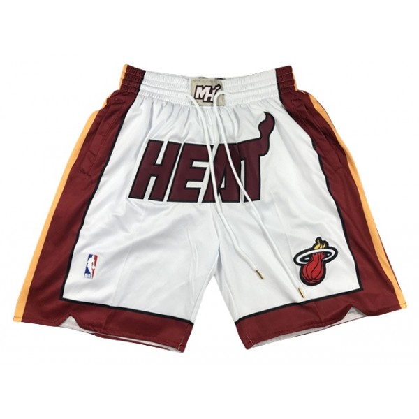 Miami Heat "Heat" White Basketball Shorts