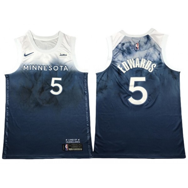 Minnesota Timberwolves #5 Anthony Edwards Blue 2023/24 City Edition Swingman Jersey