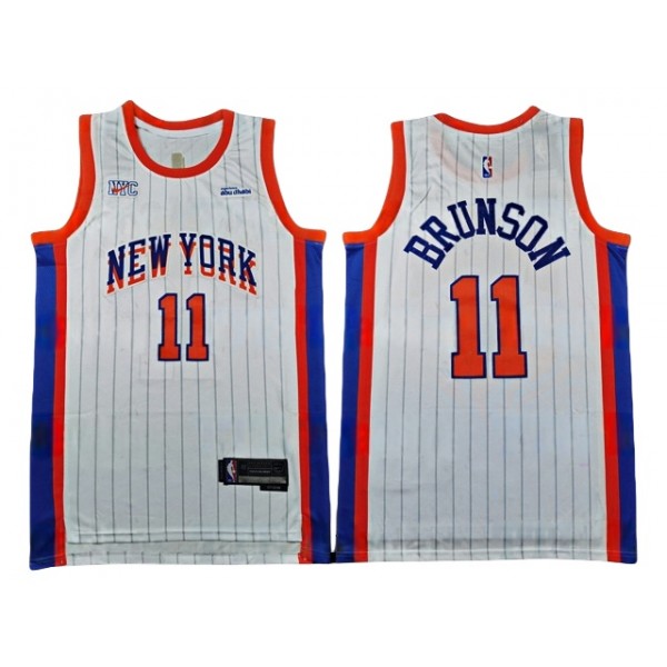 New York Knicks #11 Jalen Brunson 2024/25 White City Edition Swingman Jersey