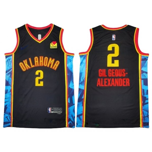 Oklahoma City Thunder #2 Shai Gilgeous-Alexander 2024/25 Black City Edition Swingman Jersey