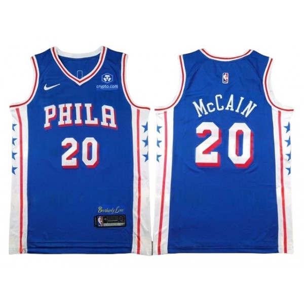 Philadelphia 76ers #20 Jared McCain Blue Swingman Jersey