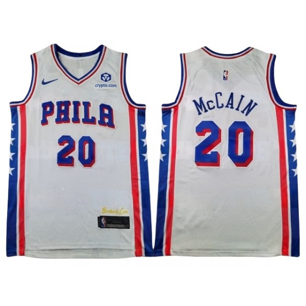 Philadelphia 76ers #20 Jared McCain White Swingman Jersey