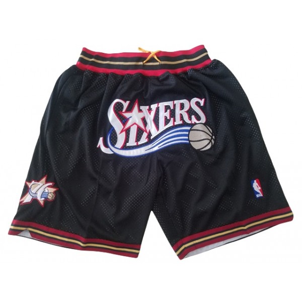 Philadelphia 76ers Just Don "Sixers" Black Basketball Shorts