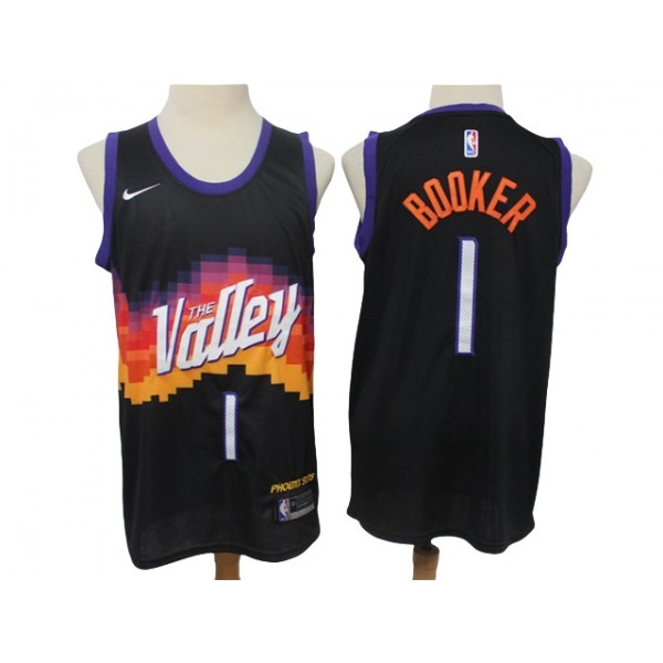 Phoenix Suns #1 Devin Booker 2020-22 Black City Edition Swingman Jersey