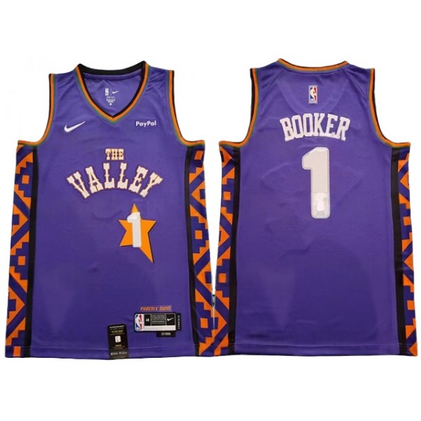 Phoenix Suns #1 Devin Booker 2024-25 Purple City Edition Swingman Jersey