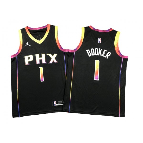 Phoenix Suns #1 Devin Booker 2022-24 Black Statement Edition Swingman Jersey