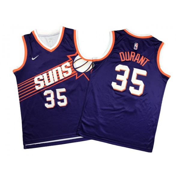 Phoenix Suns #35 Kevin Durant Youth 2023-24 New Purple Swingman Jersey