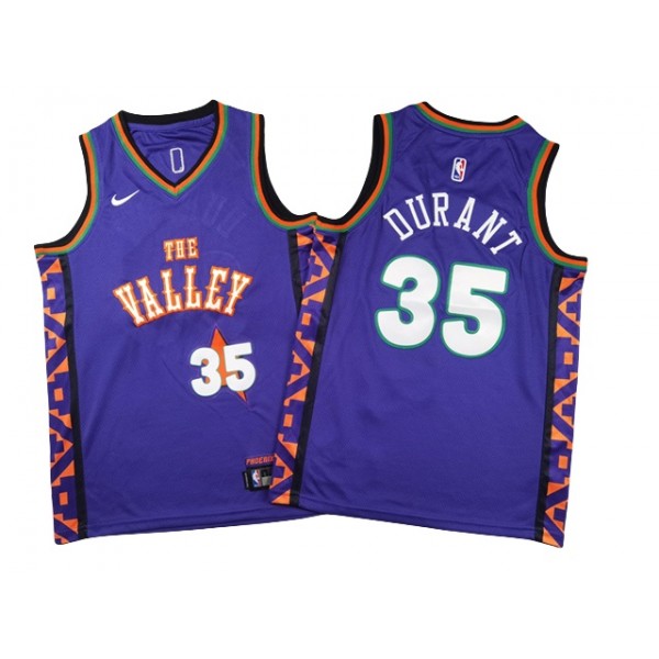 Phoenix Suns #35 Kevin Durant Youth 2024/25 Purple City Edition Swingman Jersey