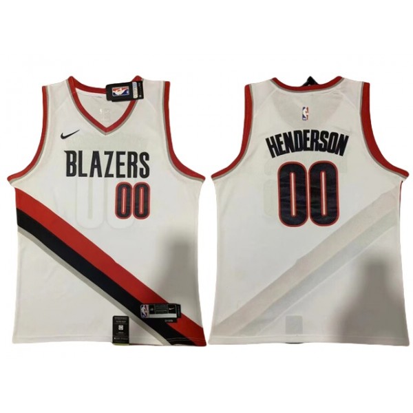 Portland Trail Blazers #00 Scoot Henderson White Swingman Jersey