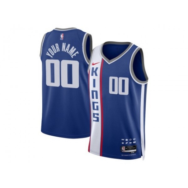 Sacramento Kings #00 Blue 2023/24 City Edition Swingman Custom Jersey