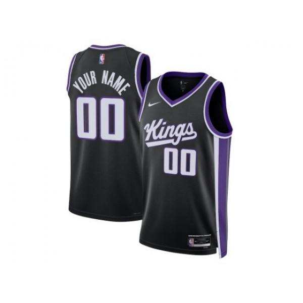 Sacramento Kings #00 Black Swingman Custom Jersey