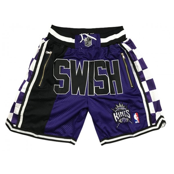 Sacramento Kings Just Don "Swish" Purple Basketball Shorts