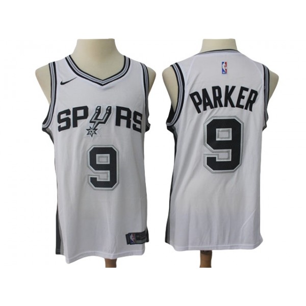 San Antonio Spurs #9 Tony Parker White Swingman Jersey