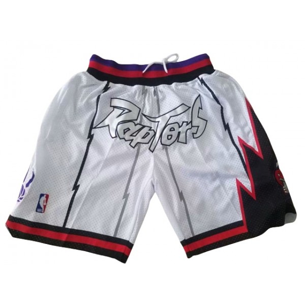 Toronto Raptors Just Don "Raptors" White Basketball Shorts