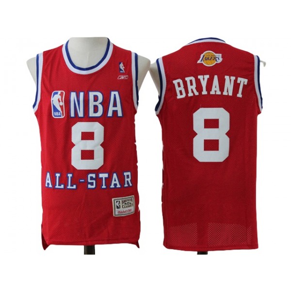 NBA All-Star Game Western Conference #8 Kobe Bryant Red 2003 Hardwood Classics Jersey