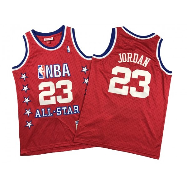 NBA All-Star Game #23 Michael Jordan Red 1989 Hardwood Classics Jersey