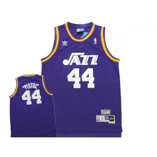 Utah Jazz #44 Pete Maravich 1975-76 Purple Hardwood Classics Jersey