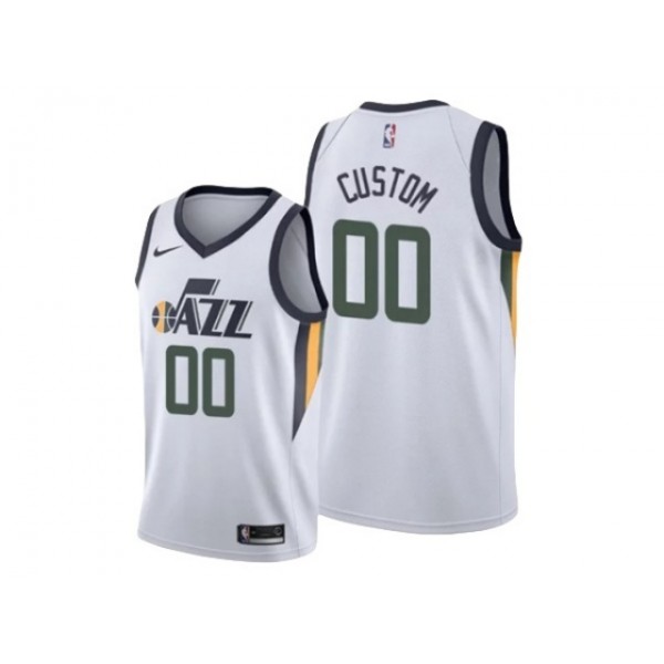 Utah Jazz #00 White Swingman Custom Jersey