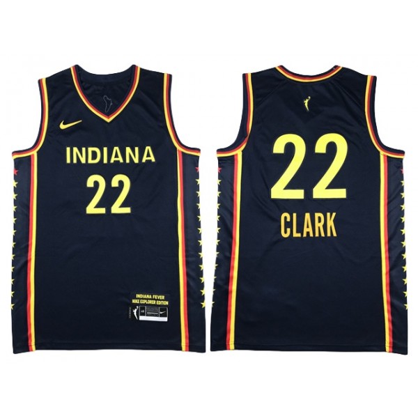 WNBA Indiana Fever #22 Caitlin Clark Navy Basketball Jersey