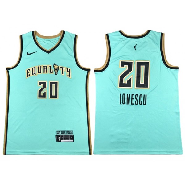 WNBA New York Liberty #20 Sabrina Ionescu Green Basketball Jersey