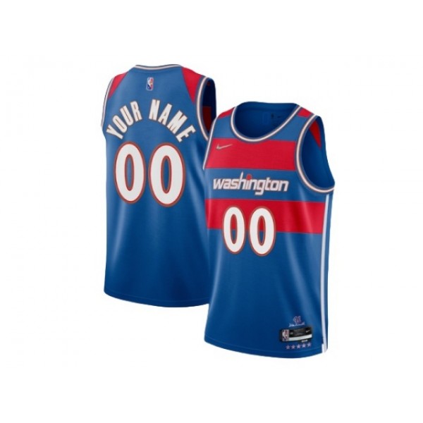 Washington Wizards #00 Blue City Edition Swingman Custom Jersey