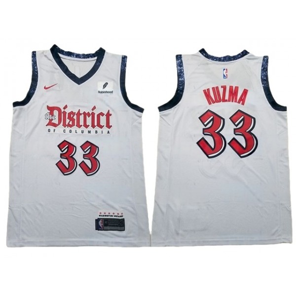 Washington Wizards #33 Kyle Kuzma 2024/25 White City Edition Swingman Jersey