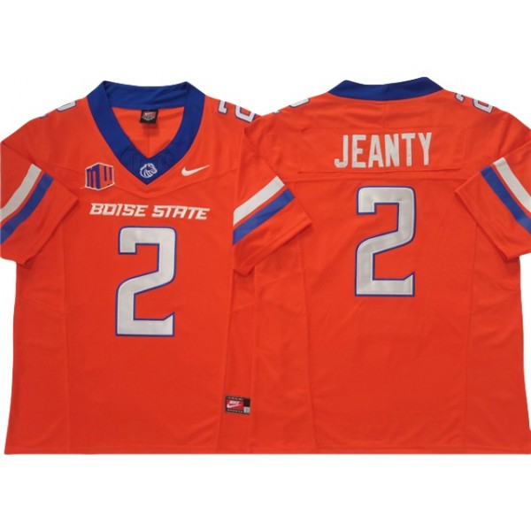 Boise State Broncos #2 Ashton Jeanty Orange College Football F.U.S.E. Limited Jersey