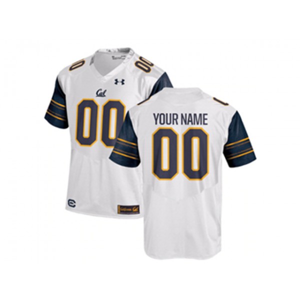 NCAA California Golden Bears #00 White College Football Custom Jersey