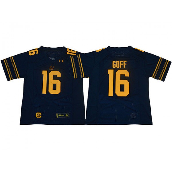 NCAA California Golden Bears #16 Jared Goff Navy College Football Jersey