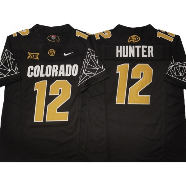 Colorado Buffaloes #12 Travis Hunter Black College Football F.U.S.E. Limited Jersey