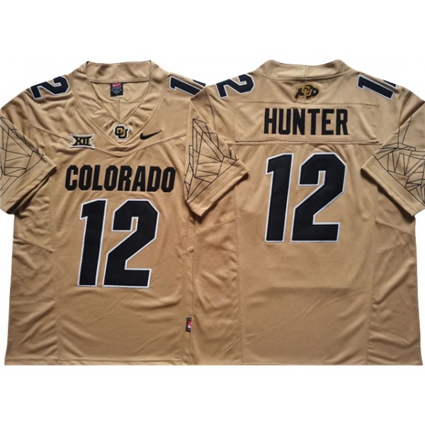 Colorado Buffaloes #12 Travis Hunter Gold College Football F.U.S.E. Limited Jersey