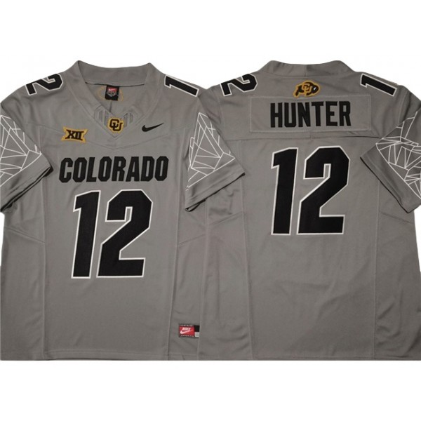 Colorado Buffaloes #12 Travis Hunter Gray College Football F.U.S.E. Limited Jersey