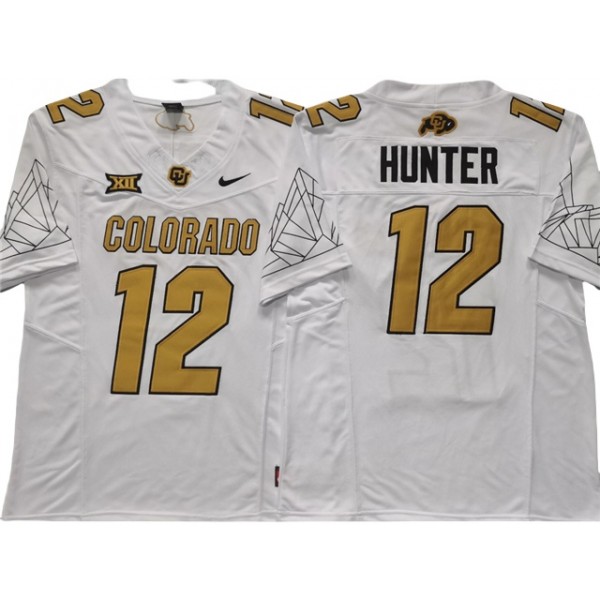 Colorado Buffaloes #12 Travis Hunter White College Football F.U.S.E. Limited Jersey