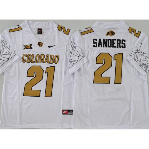 Colorado Buffaloes #21 Deion Sanders White College Football F.U.S.E. Limited Jersey