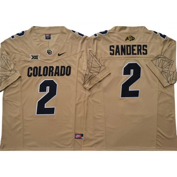 Colorado Buffaloes #2 Shedeur Sanders Gold College Football F.U.S.E. Limited Jersey