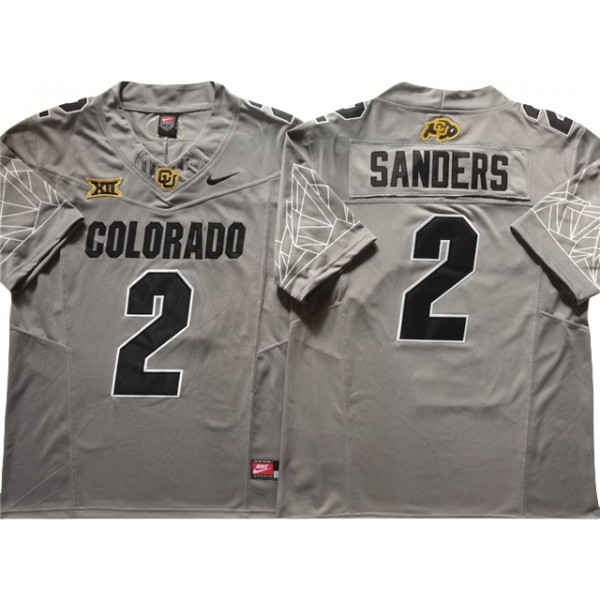 Colorado Buffaloes #2 Shedeur Sanders Gray College Football F.U.S.E. Limited Jersey