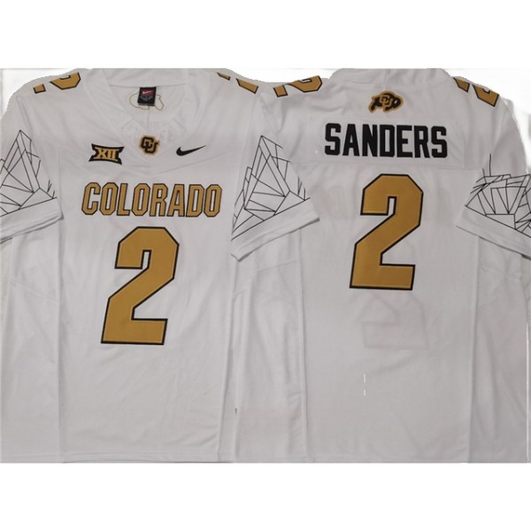 Colorado Buffaloes #2 Shedeur Sanders White College Football F.U.S.E. Limited Jersey