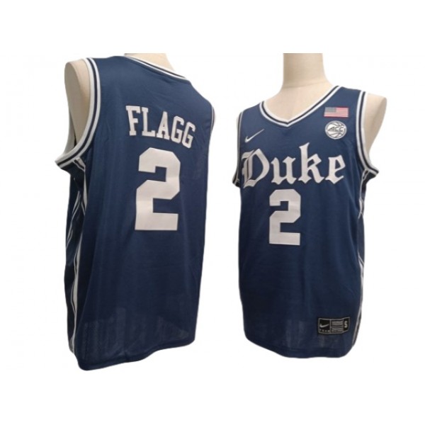 NCAA Duke Blue Devil #2 Cooper Flagg Navy College Basketball Jersey