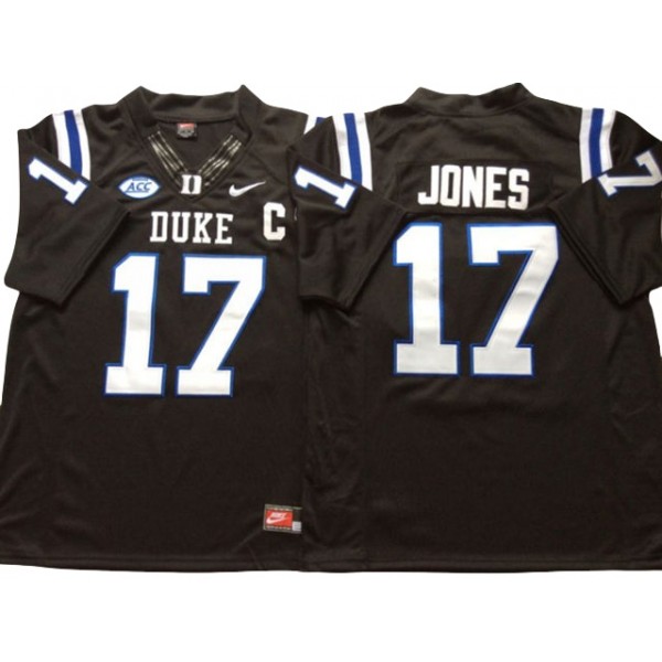 NCAA Duke Blue Devils #17 Daniel Jones Black College Football Jersey