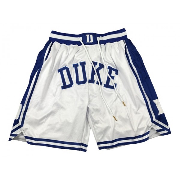 Duke Blue Devils "DUKE" White College Basketball Shorts